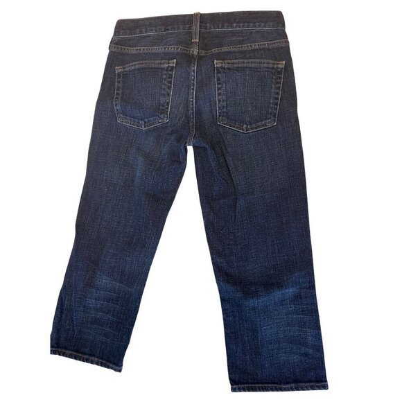 J. Crew Vintage Hip-Slung Jeans Dark Wash Bootcut Sz 27 EUC Made in USA preppy - Picture 2 of 6